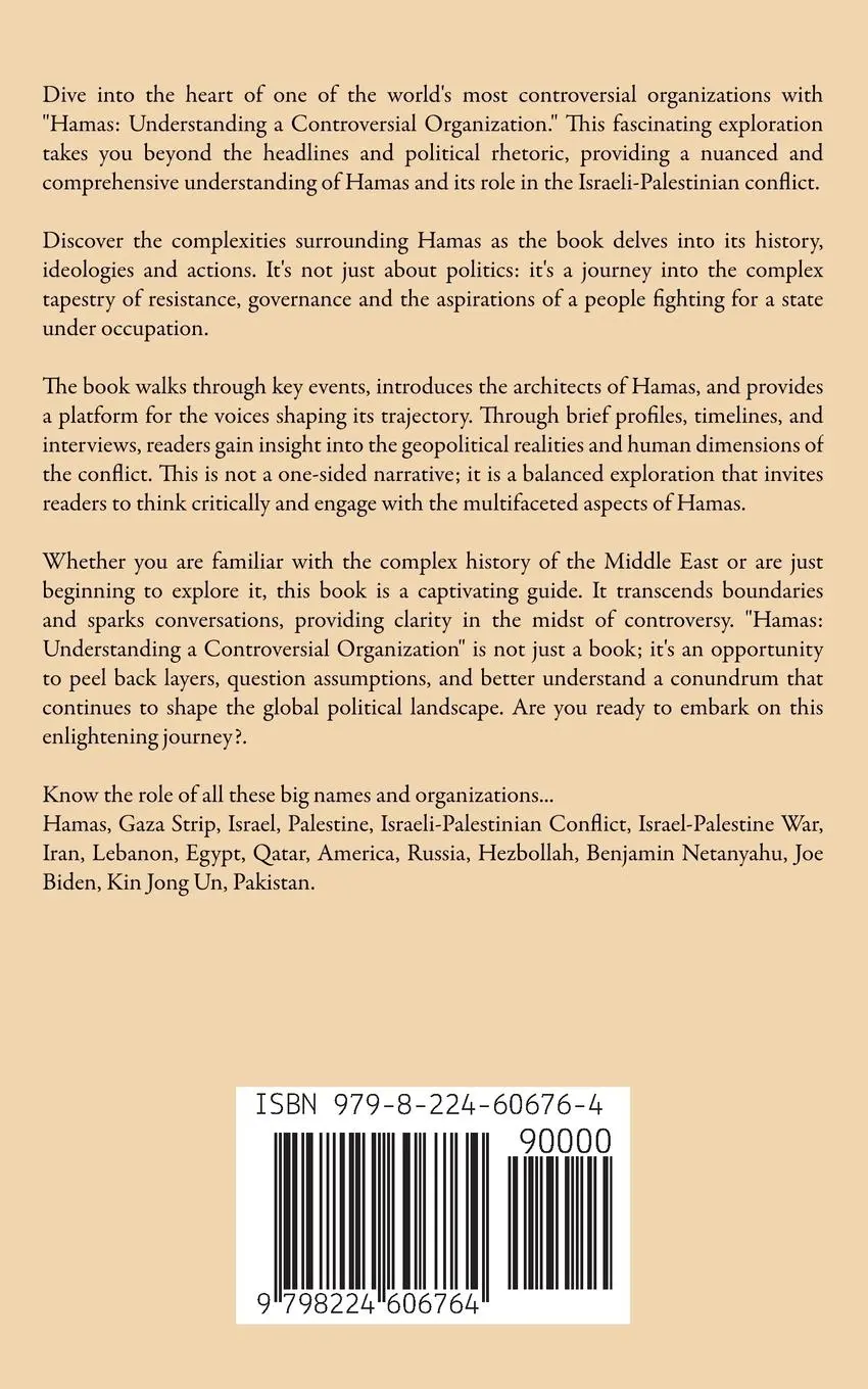 Rückseite: 9798224606764 | Hamas | Understanding a Controversial Organization | Ashu Dhyani