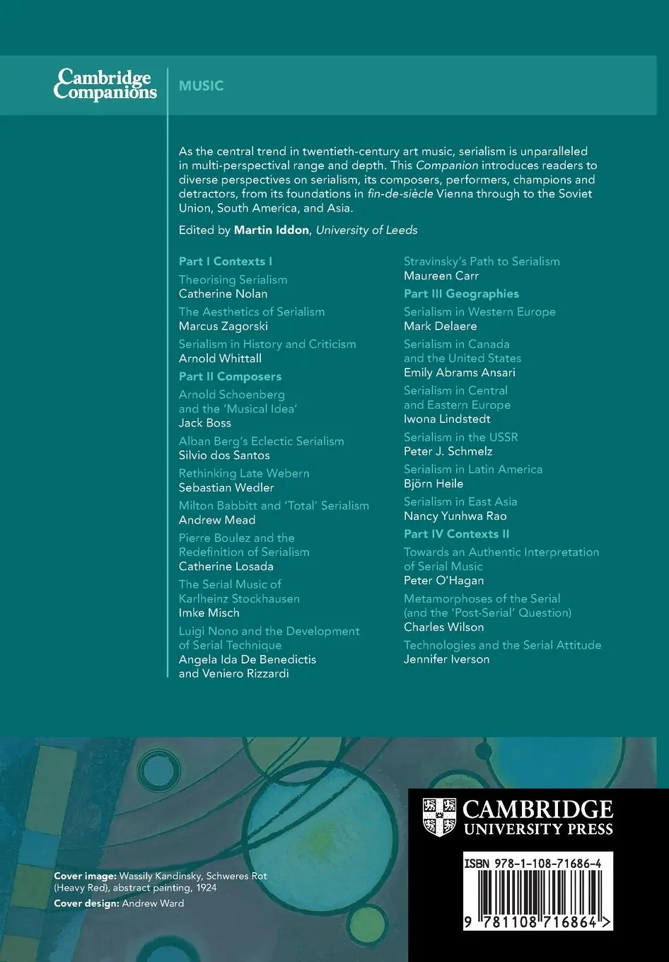 Rückseite: 9781108716864 | The Cambridge Companion to Serialism | Martin Iddon | Taschenbuch