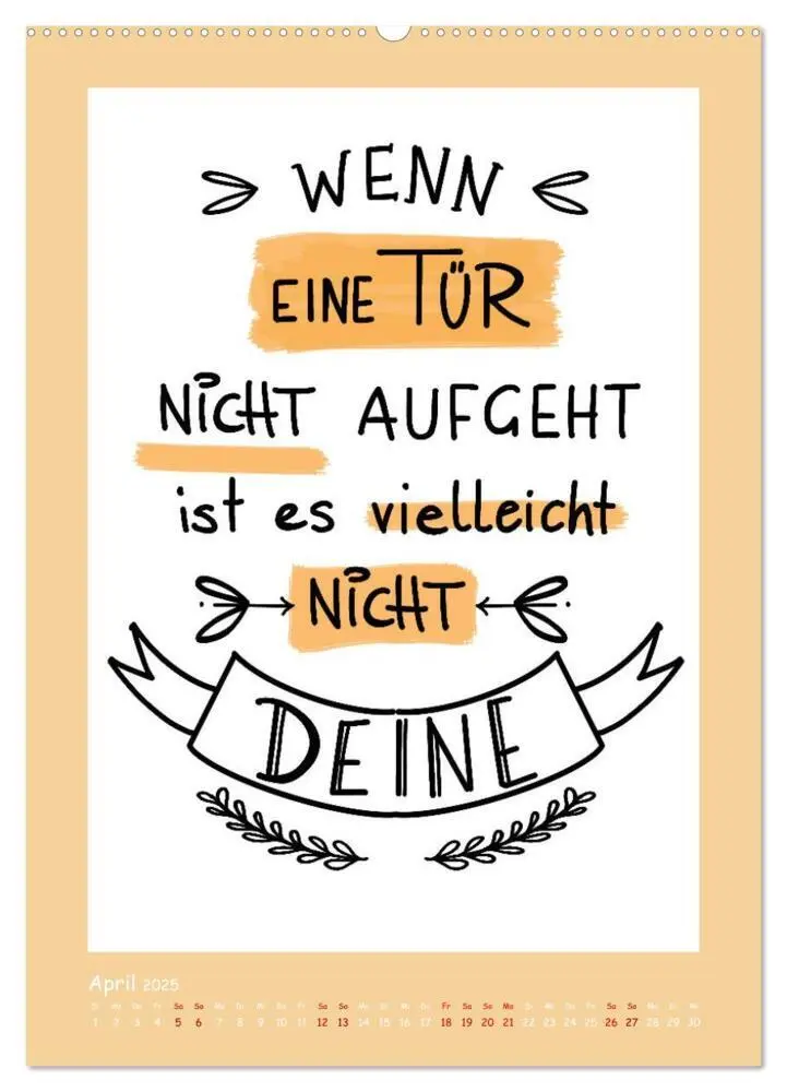Bild: 9783435696864 | Nachgedacht-Sprüche und Zitate (hochwertiger Premium Wandkalender...