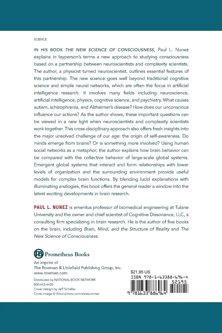Rückseite: 9781633886964 | The New Science of Consciousness | Paul L. Nunez | Taschenbuch | 2021