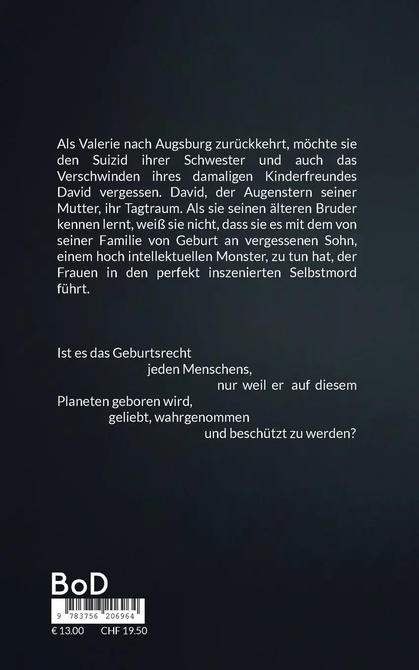 Rückseite: 9783756206964 | Narziss - Geburtsrecht | Psychothriller | Susanne Grußler | Buch