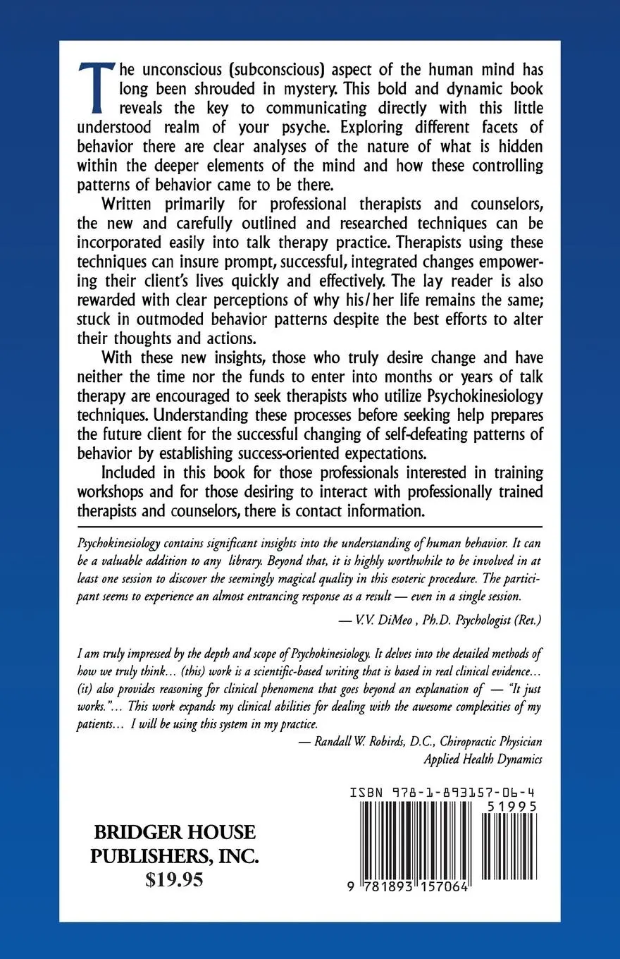 Rückseite: 9781893157064 | Psychokinesiology | Doorway to the Unconscious Mind | Holub | Buch