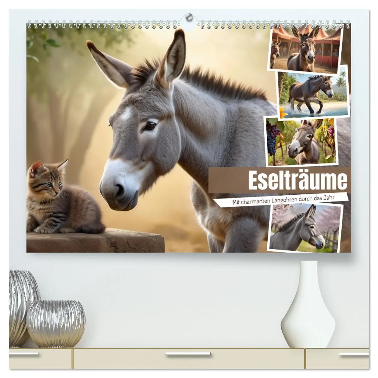 Cover: 9783457357064 | Eselträume (hochwertiger Premium Wandkalender 2026 DIN A2 quer),...