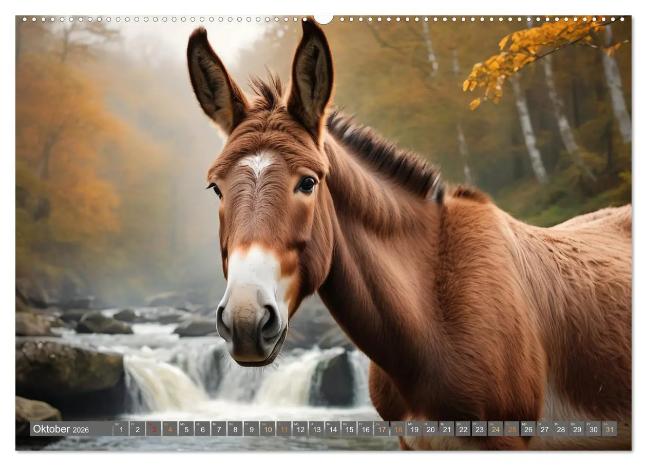 Bild: 9783457357064 | Eselträume (hochwertiger Premium Wandkalender 2026 DIN A2 quer),...