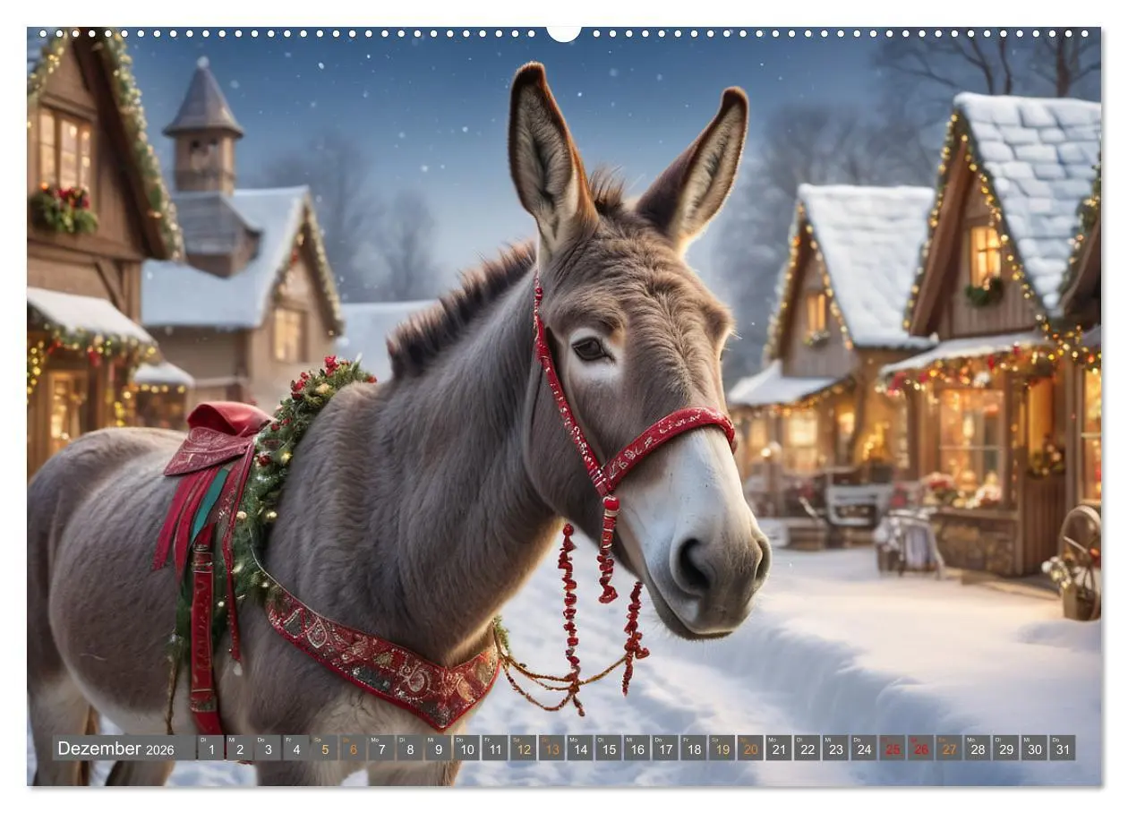 Bild: 9783457357064 | Eselträume (hochwertiger Premium Wandkalender 2026 DIN A2 quer),...
