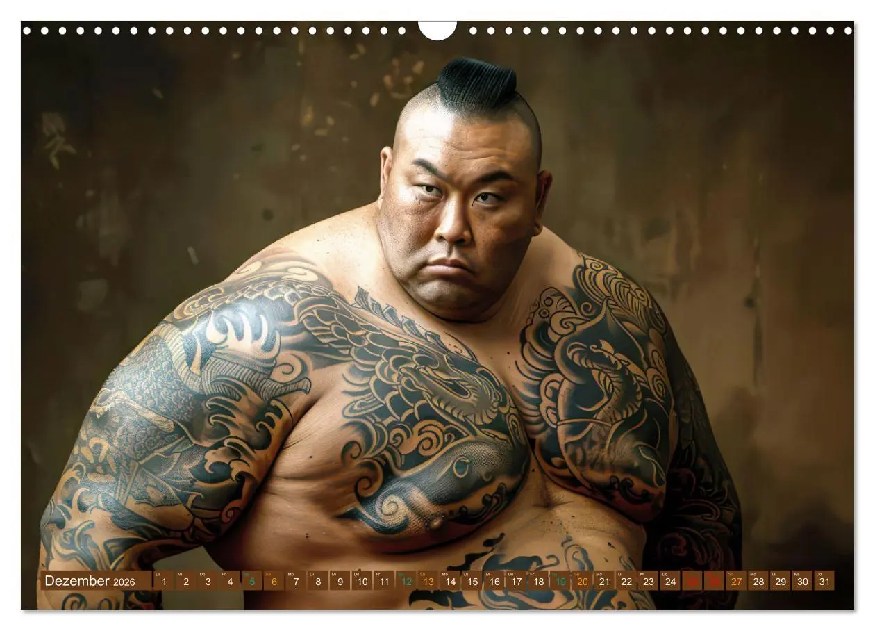 Bild: 9783457427064 | Sumo - Japans schwere Ringer (Wandkalender 2026 DIN A3 quer),...
