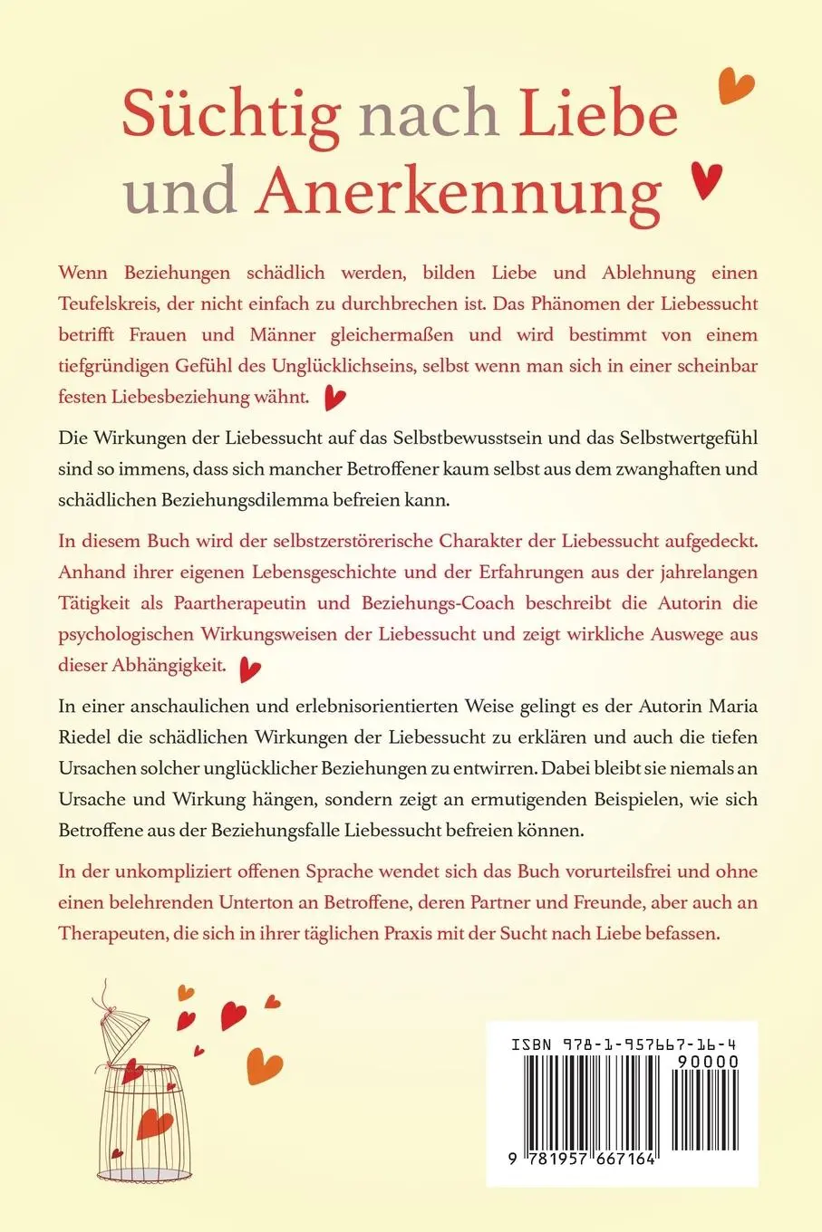 Rückseite: 9781957667164 | Süchtig nach Liebe und Anerkennung - Wege in die Freiheit - | Riedel