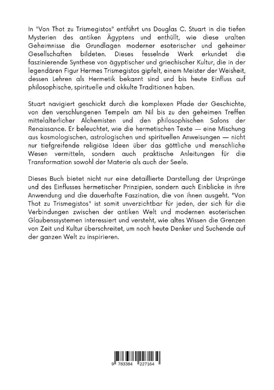 Rückseite: 9783384227164 | Von Thot zu Trismegistos | Douglas C. Stuart | Taschenbuch | 188 S.