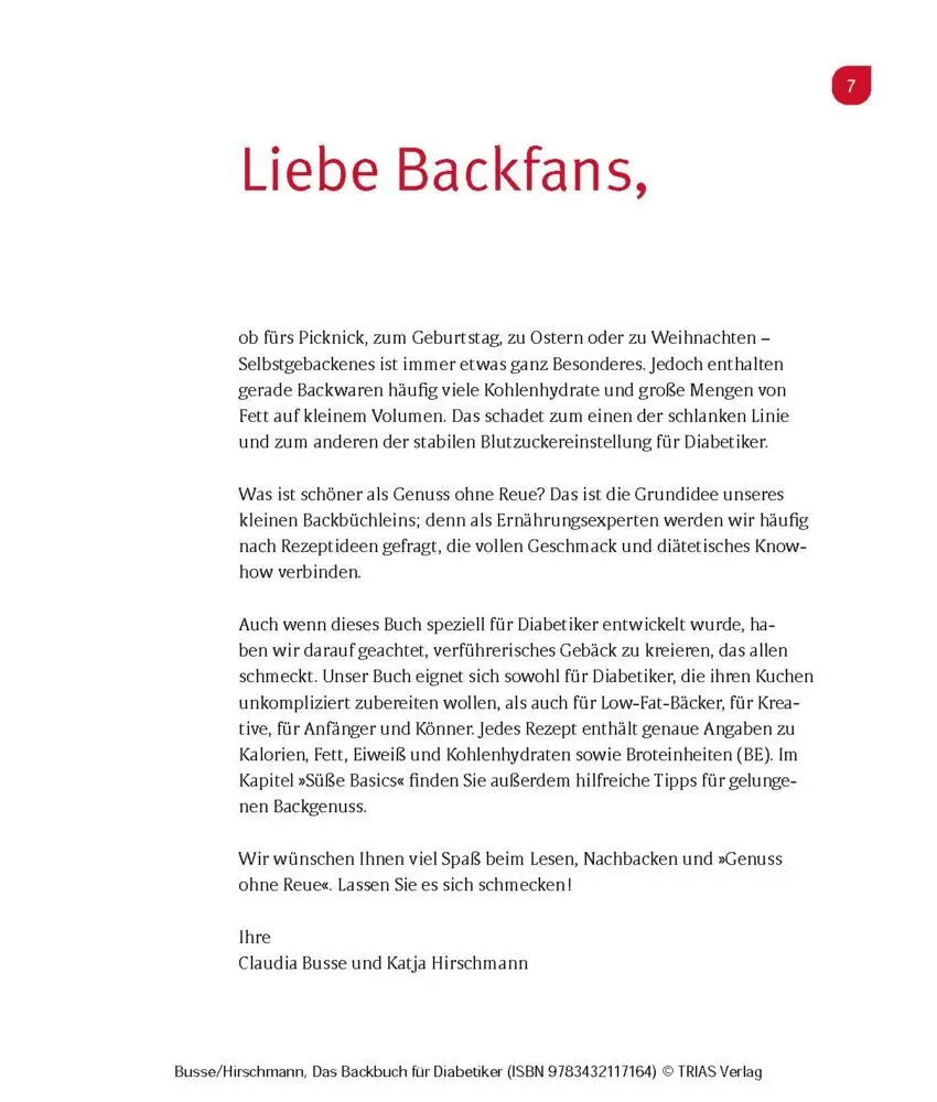Bild: 9783432117164 | Das Backbuch für Diabetiker | 70 gesunde Rezepte von süß bis pikant