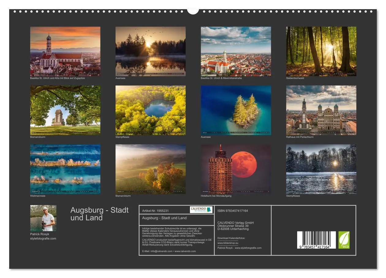 Bild: 9783457417164 | Augsburg - Stadt und Land (hochwertiger Premium Wandkalender 2026...