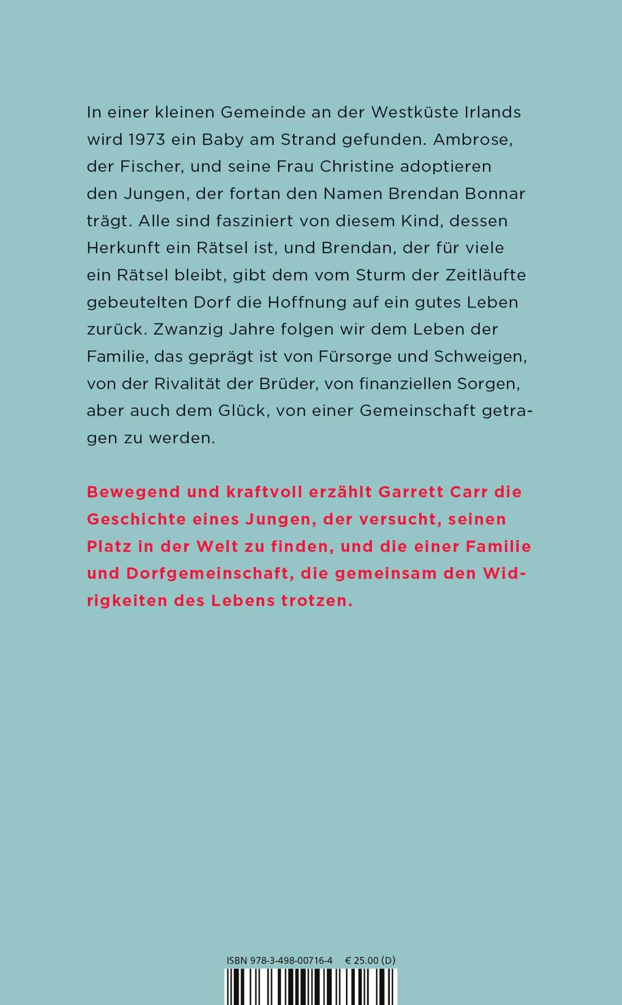 Rückseite: 9783498007164 | Der Junge aus dem Meer | Garrett Carr | Buch | 416 S. | Deutsch | 2025