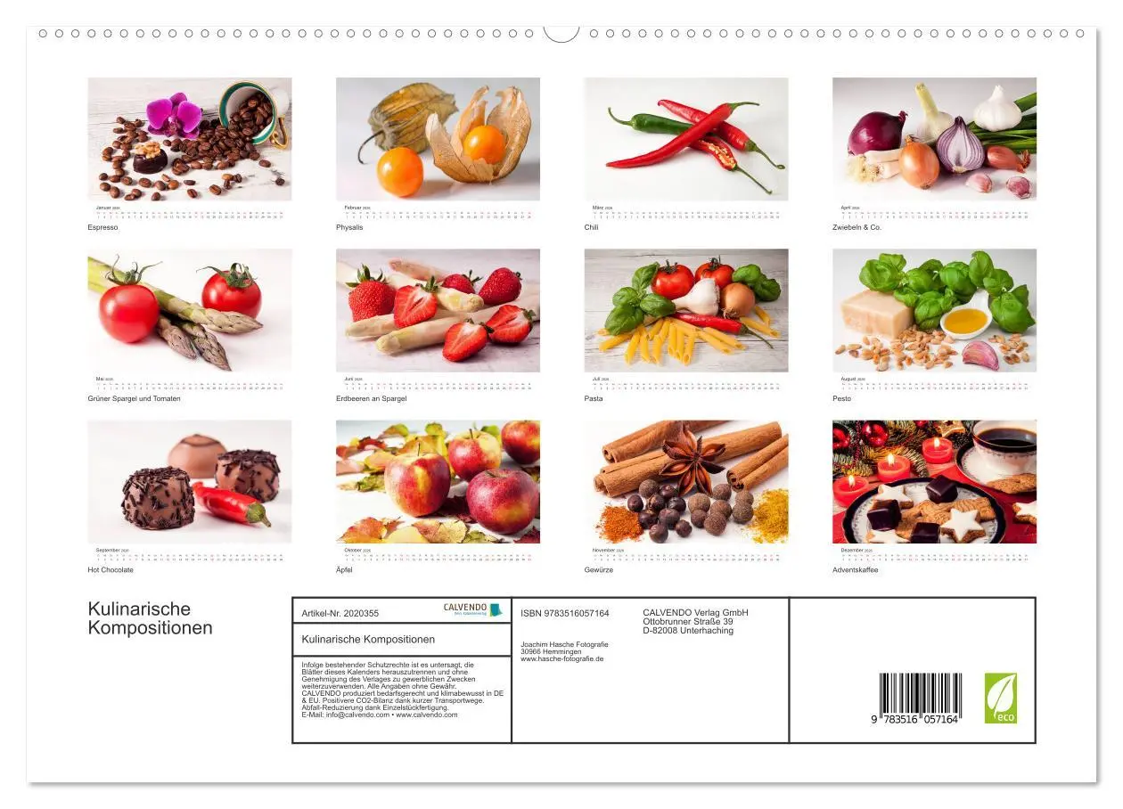 Bild: 9783516057164 | Kulinarische Kompositionen (hochwertiger Premium Wandkalender 2026...