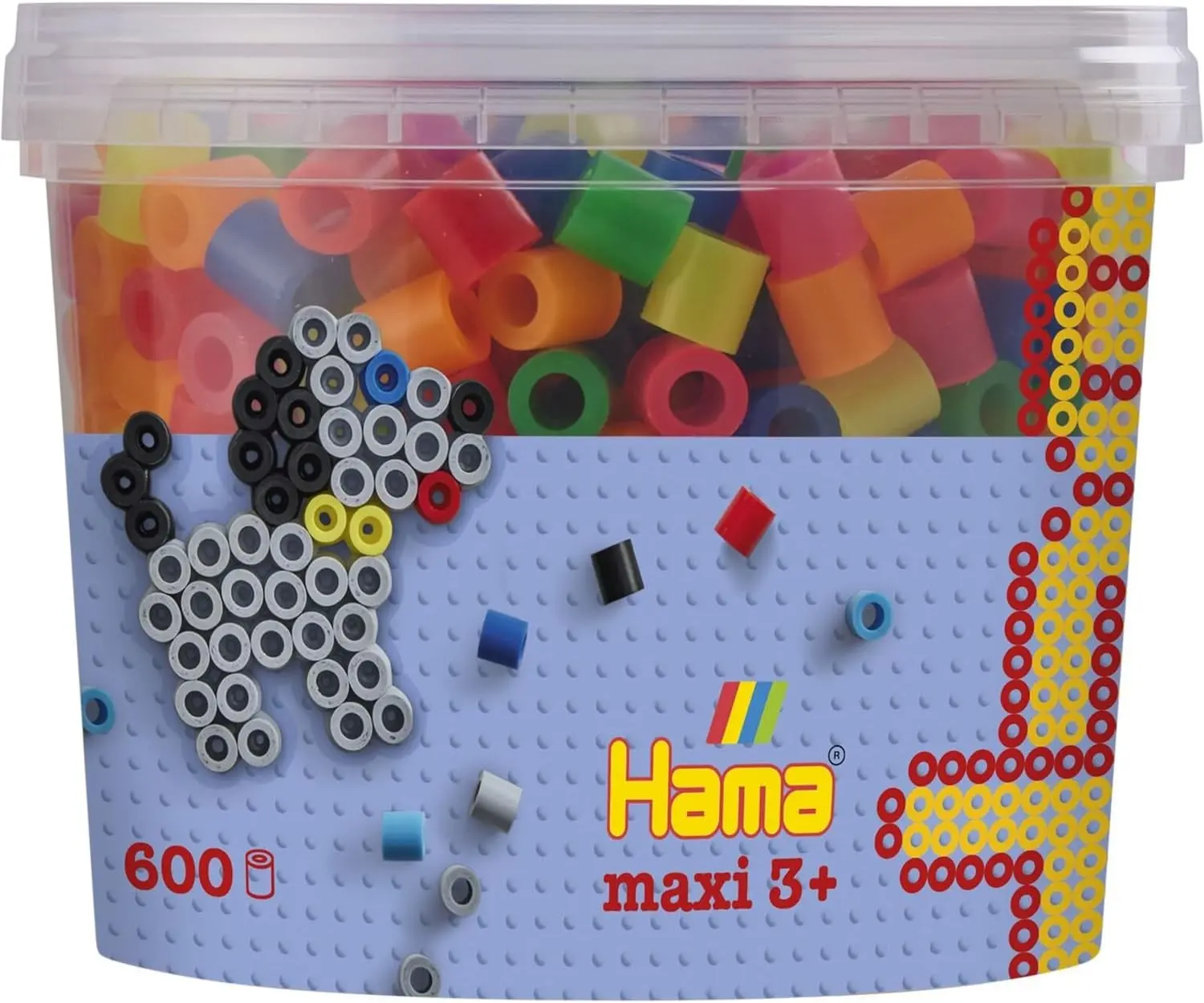 Cover: 28178857264 | Hama 8572 - Maxi Perlen Dose, ca. 600 Bügelperlen, neon gemischt