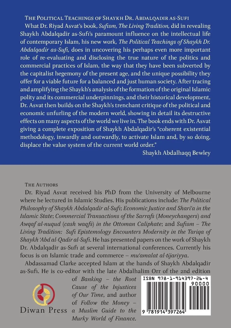 Rückseite: 9781914397264 | The Political Teachings of Shaykh Dr. Abdalqadir as-Sufi | Taschenbuch