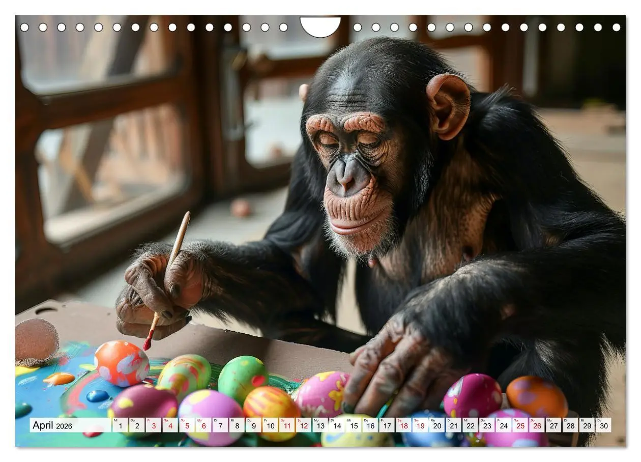 Bild: 9783457337264 | Schimpansen - Ein Jahr mit Menschenaffen. (Wandkalender 2026 DIN A4...