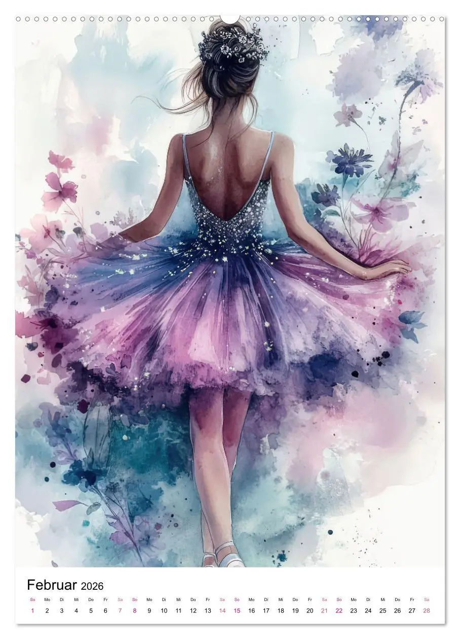 Bild: 9783516597264 | Ballerinas in Aquarell (hochwertiger Premium Wandkalender 2026 DIN...