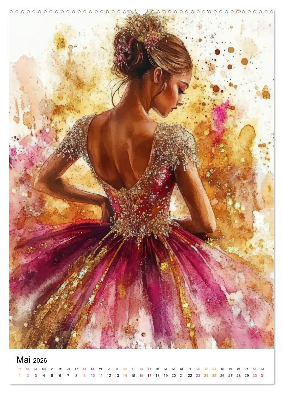 Bild: 9783516597264 | Ballerinas in Aquarell (hochwertiger Premium Wandkalender 2026 DIN...