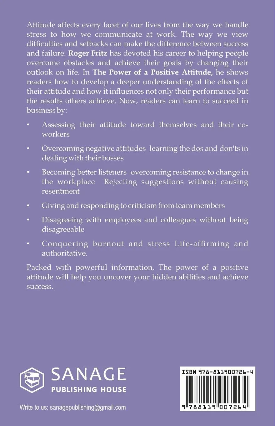 Rückseite: 9788119007264 | The Power of A Positive Attitude | Your Road To Success | Roger Fritz