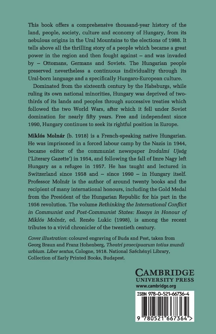 Rückseite: 9780521667364 | A Concise History of Hungary | Miklós Molnár | Taschenbuch | Englisch