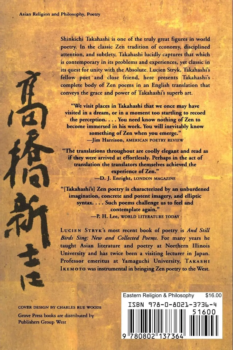 Rückseite: 9780802137364 | Triumph of the Sparrow | Zen Poems of Shinkichi Takahashi | Takahashi