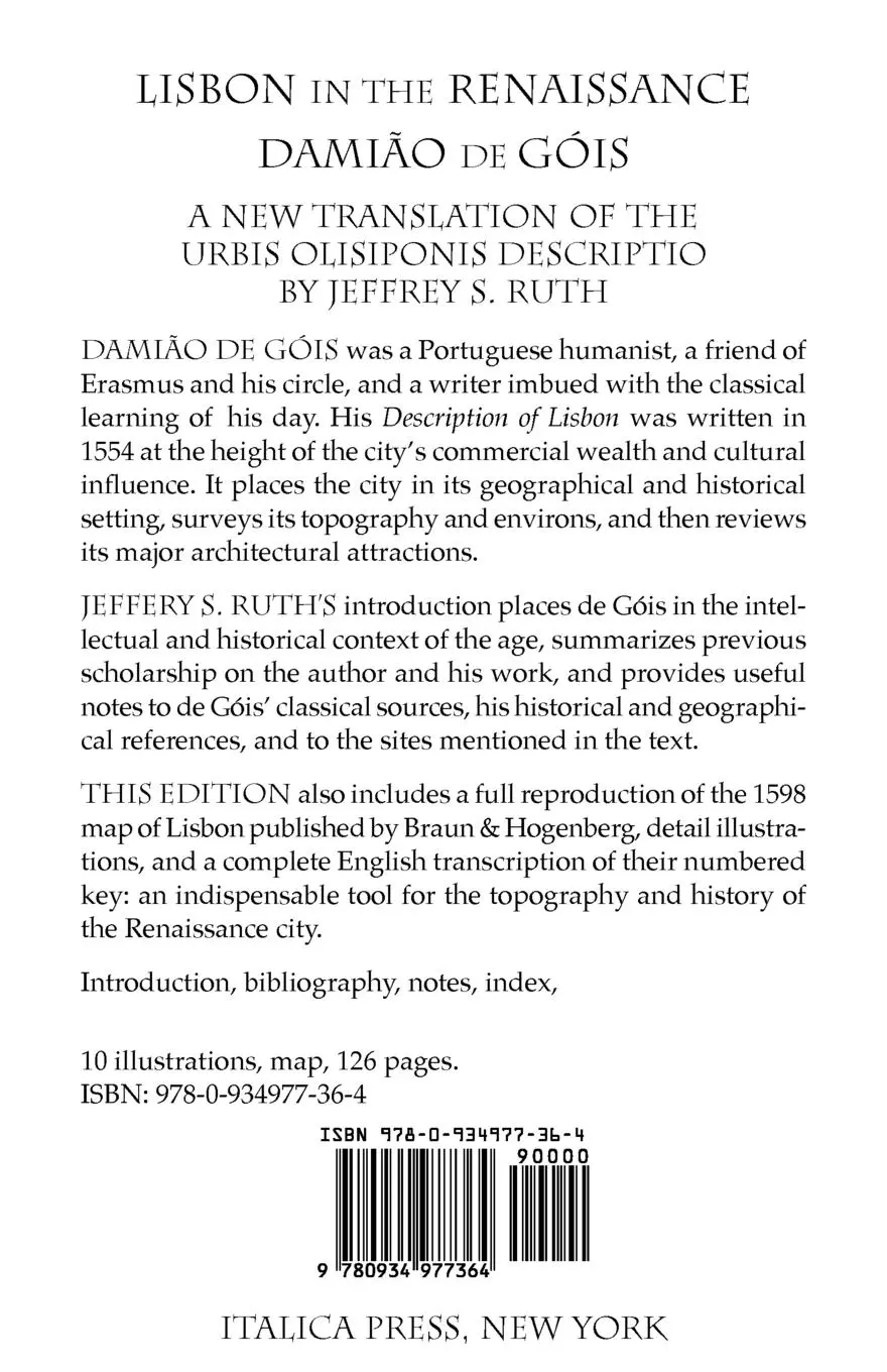 Rückseite: 9780934977364 | Lisbon in the Renaissance | Damião De Góis | Taschenbuch | Englisch