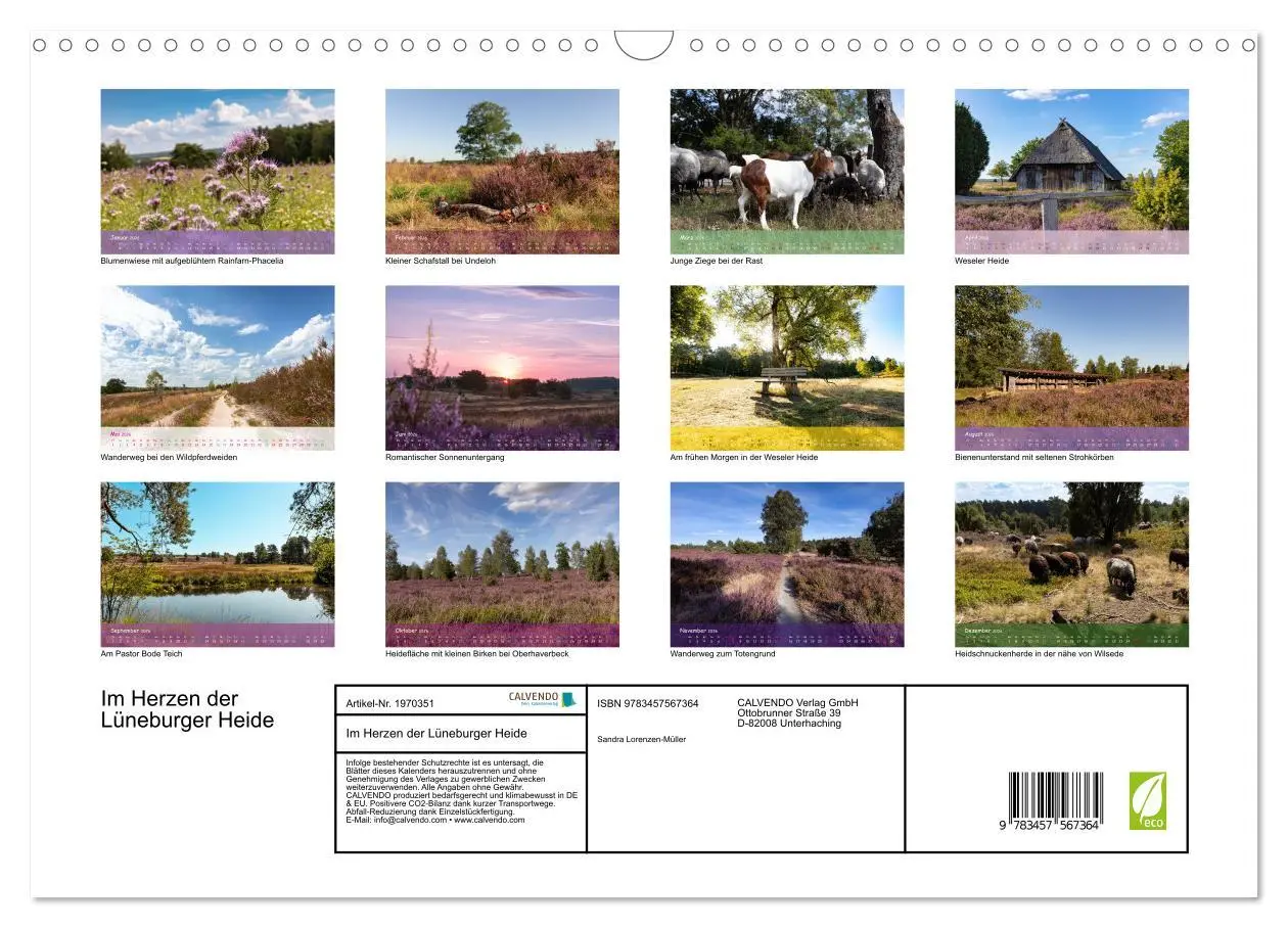 Bild: 9783457567364 | Im Herzen der Lüneburger Heide (Wandkalender 2026 DIN A3 quer),...