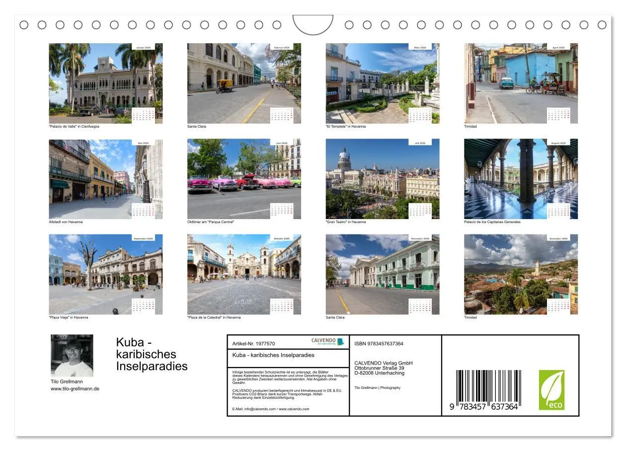 Bild: 9783457637364 | Kuba - karibisches Inselparadies (Wandkalender 2026 DIN A4 quer),...