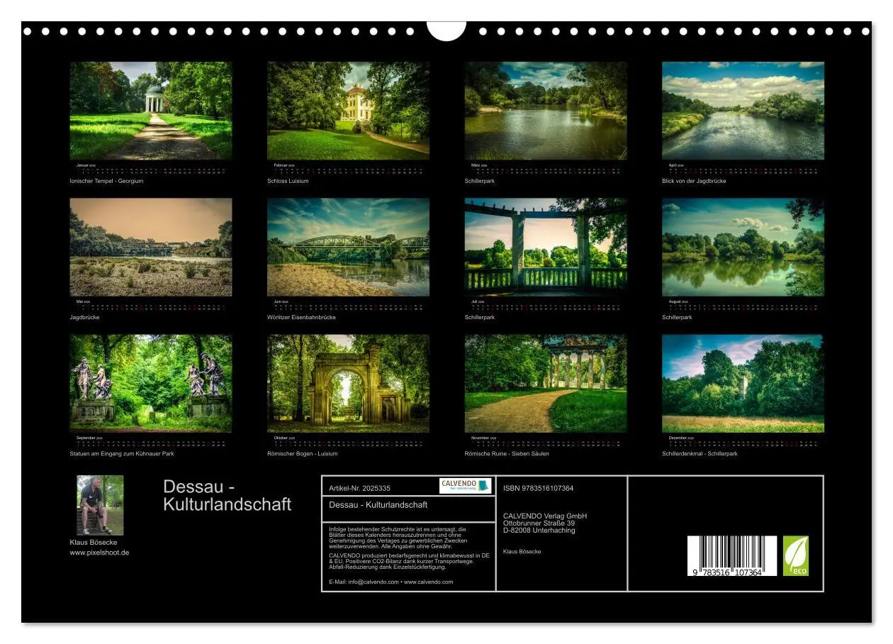 Bild: 9783516107364 | Dessau - Kulturlandschaft (Wandkalender 2026 DIN A3 quer), CALVENDO...