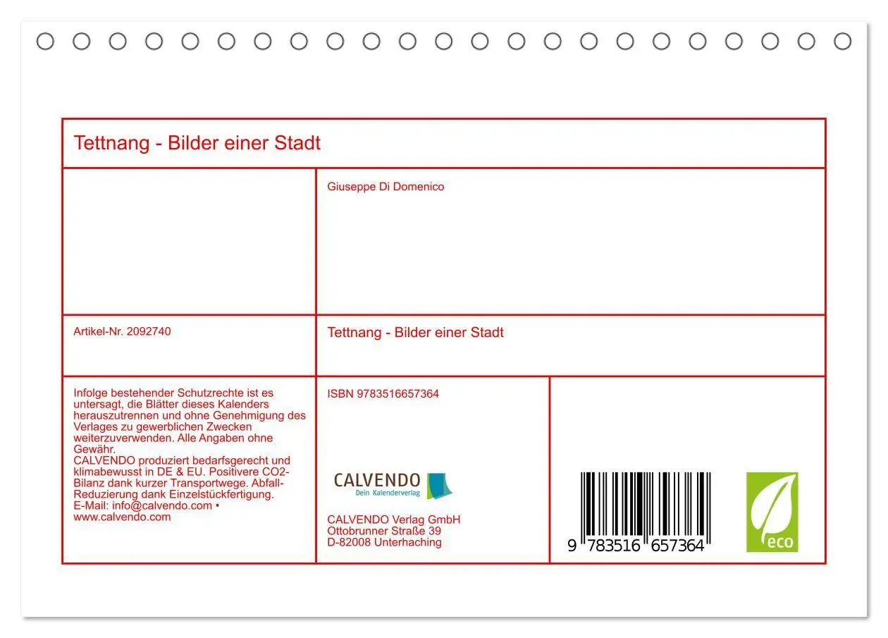 Bild: 9783516657364 | Tettnang - Bilder einer Stadt (Tischkalender 2026 DIN A5 quer),...