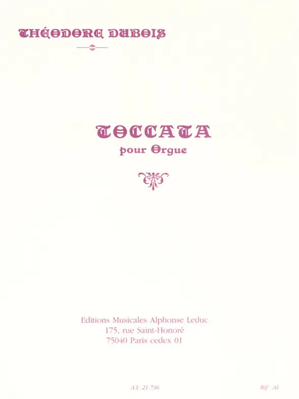 Cover: 9790046217364 | Toccata | Francois Clement Théodore Dubois | Buch | Alphonse Leduc
