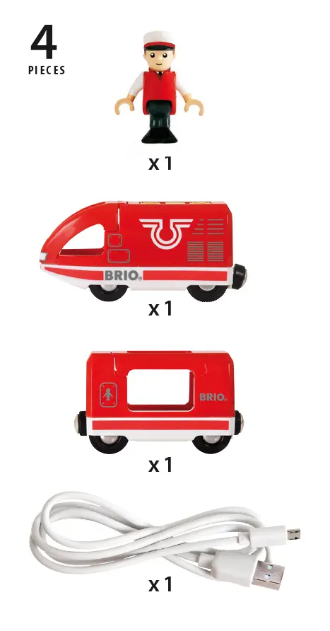 Bild: 7312350337464 | 33746 BRIO Roter Akku-Reisezug | BRIO® | In Display-Karton | Spiel