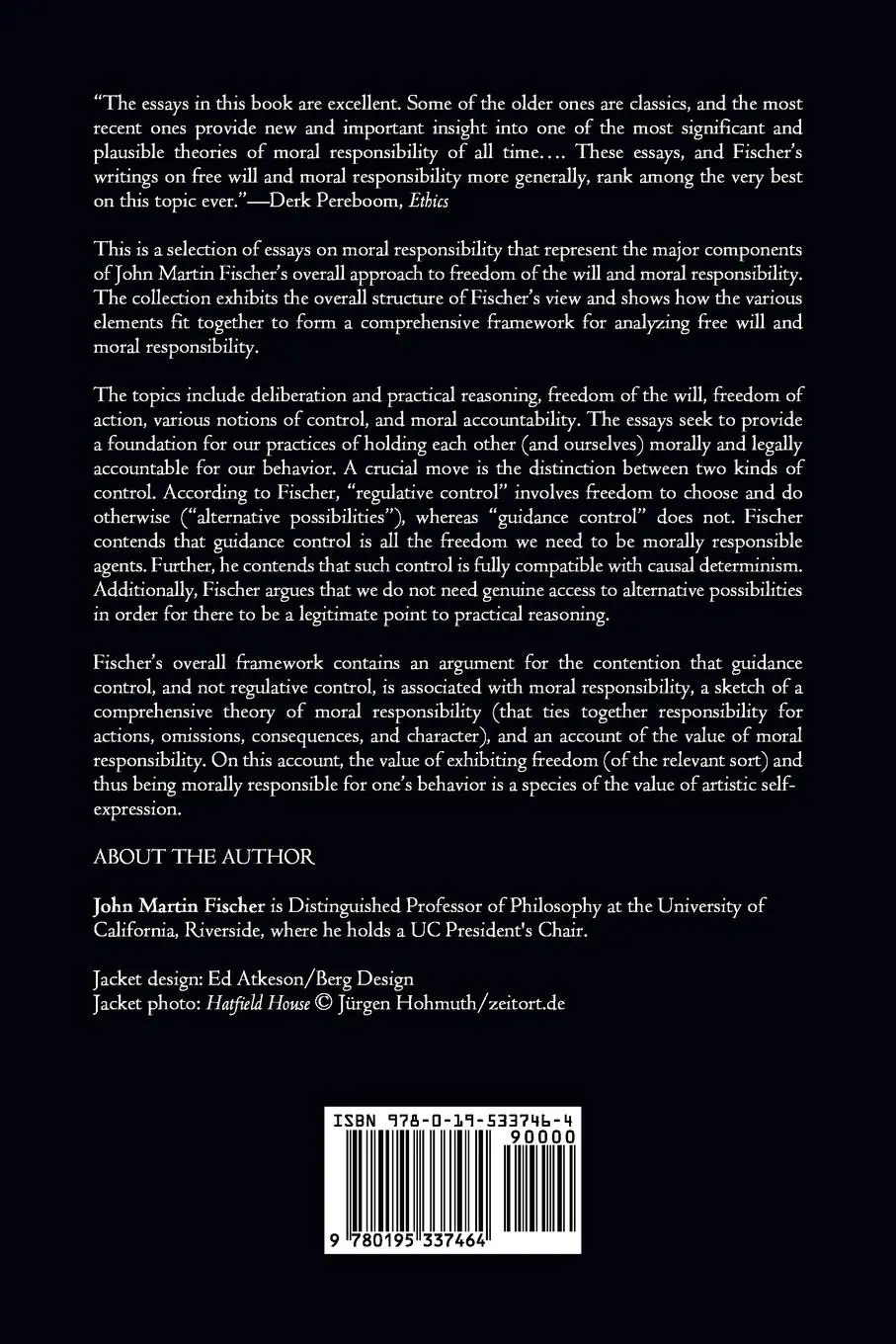 Rückseite: 9780195337464 | My Way | Essays on Moral Responsibility | John Martin Fischer | Buch