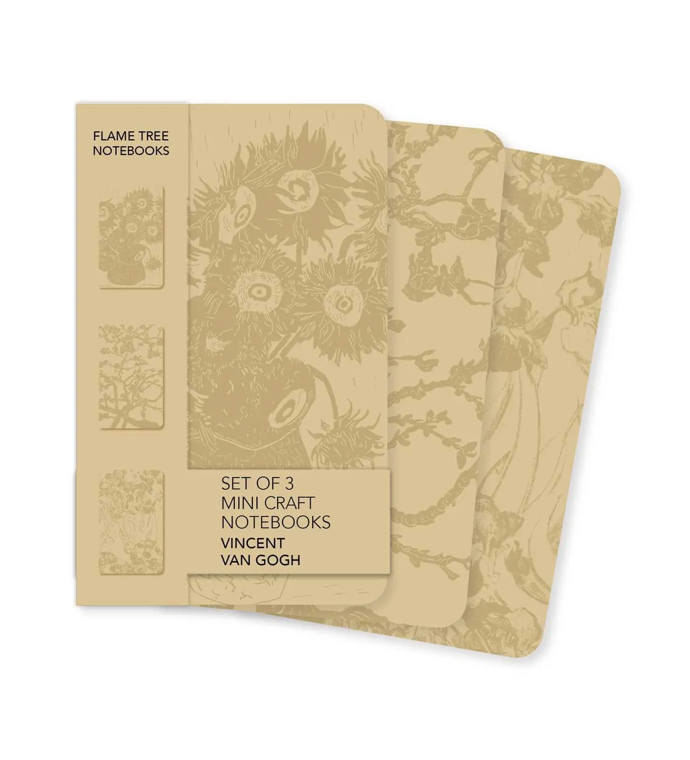 Vincent Van Gogh Set of 3 Mini Craft Notebooks