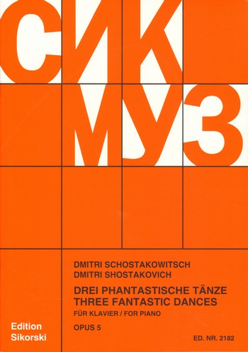 Cover: 9790003017464 | Fantastische Tanze(3) Op.5 | Dimitri Shostakovich | Buch | 1986