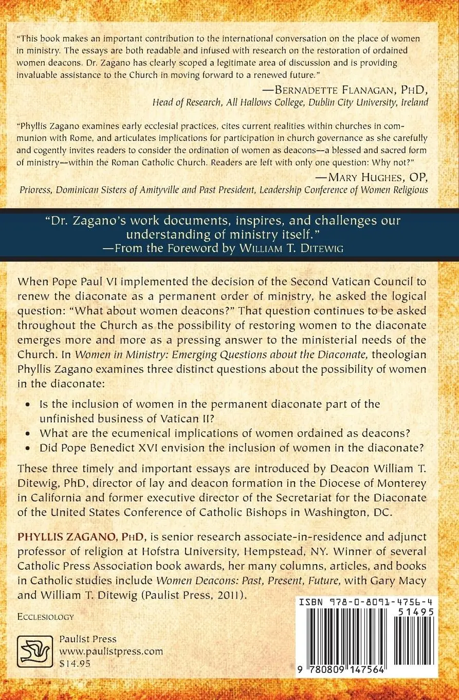 Rückseite: 9780809147564 | Women in Ministry | Phyllis Zagano | Taschenbuch | Englisch | 2012