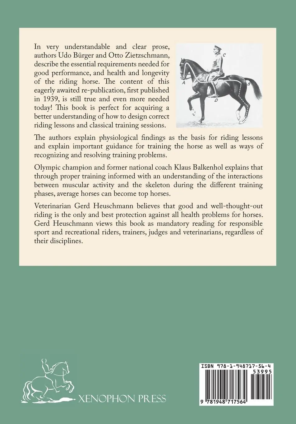 Rückseite: 9781948717564 | The Rider Forms the Horse | Udo Burger (u. a.) | Taschenbuch | 2024