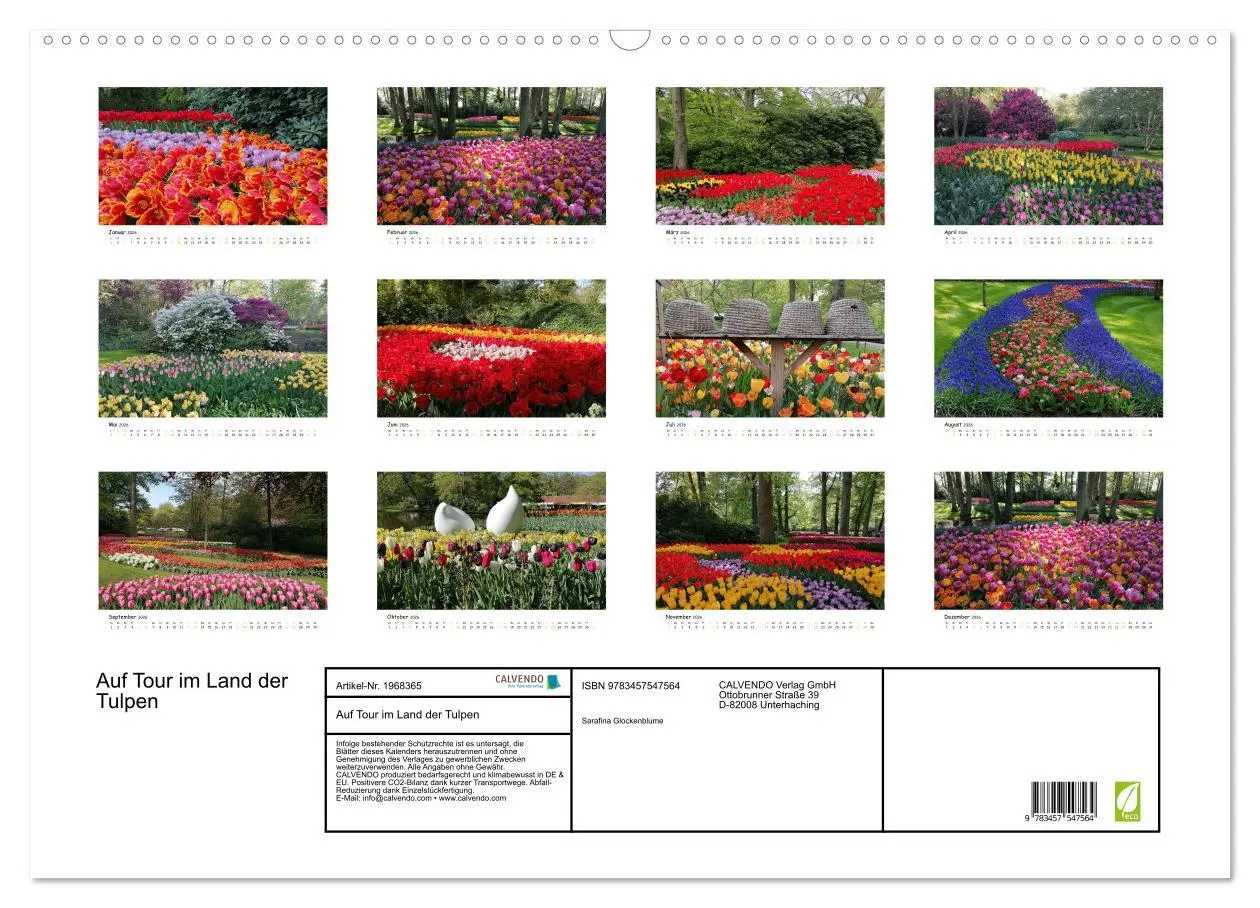 Bild: 9783457547564 | Auf Tour im Land der Tulpen (Wandkalender 2026 DIN A2 quer),...