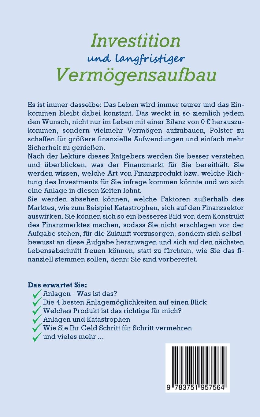 Rückseite: 9783751957564 | Investition und langfristiger Vermögensaufbau: Wie Sie Ihr Geld...