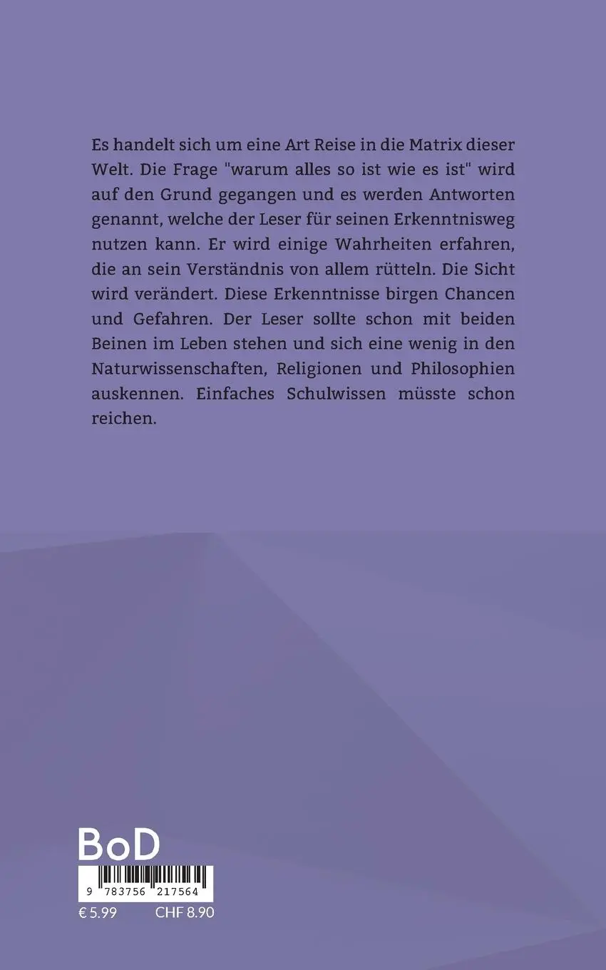 Rückseite: 9783756217564 | Weil es so ist wie es ist, ist es so wie es ist | Klaus Händler | Buch