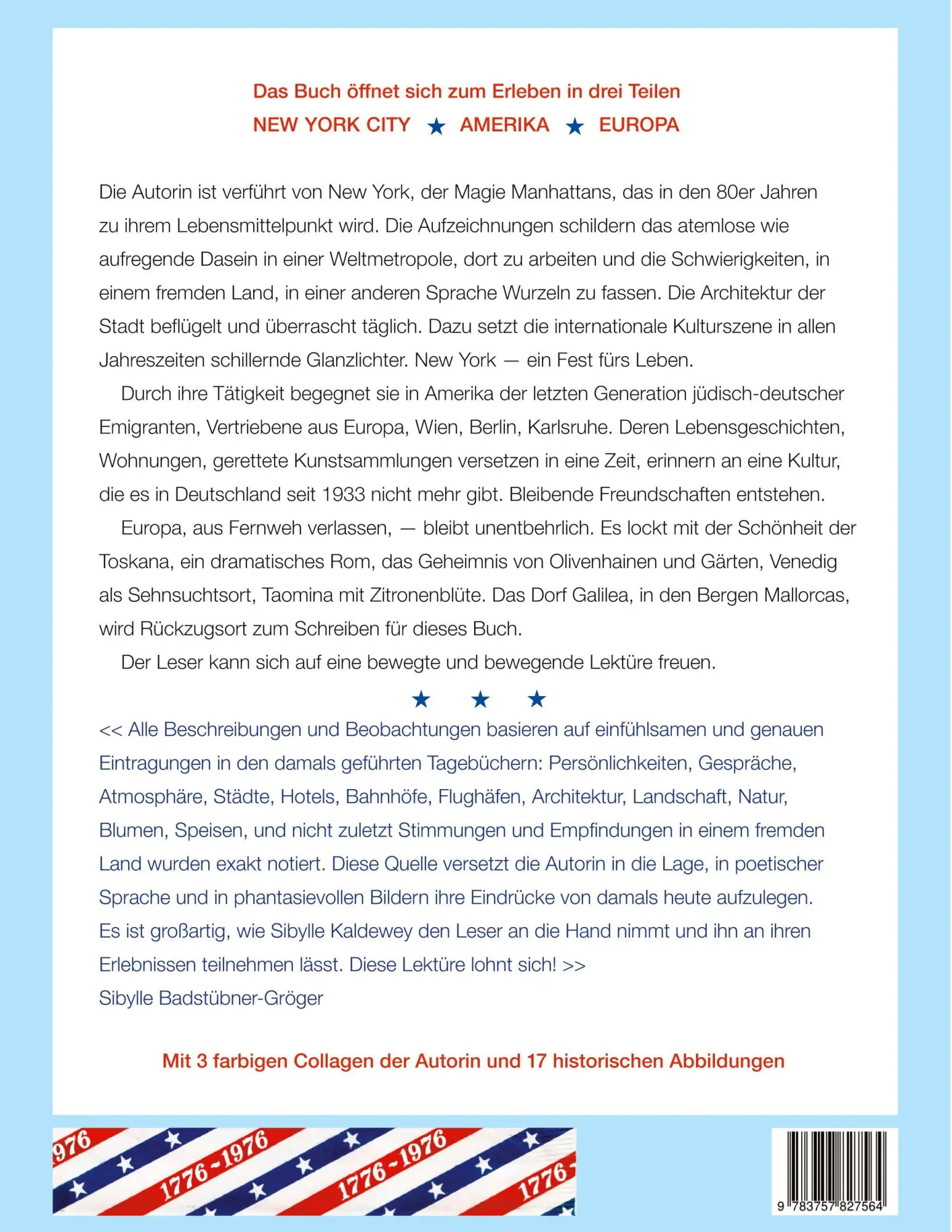 Rückseite: 9783757827564 | New York und andere Orte | Transatlantische Aufzeichnungen | Kaldewey