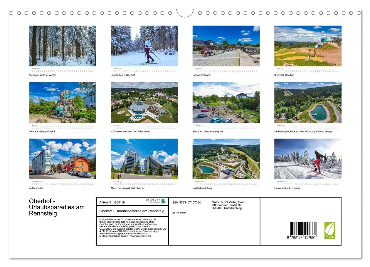 Bild: 9783457157664 | Oberhof - Urlaubsparadies am Rennsteig (Wandkalender 2025 DIN A3...