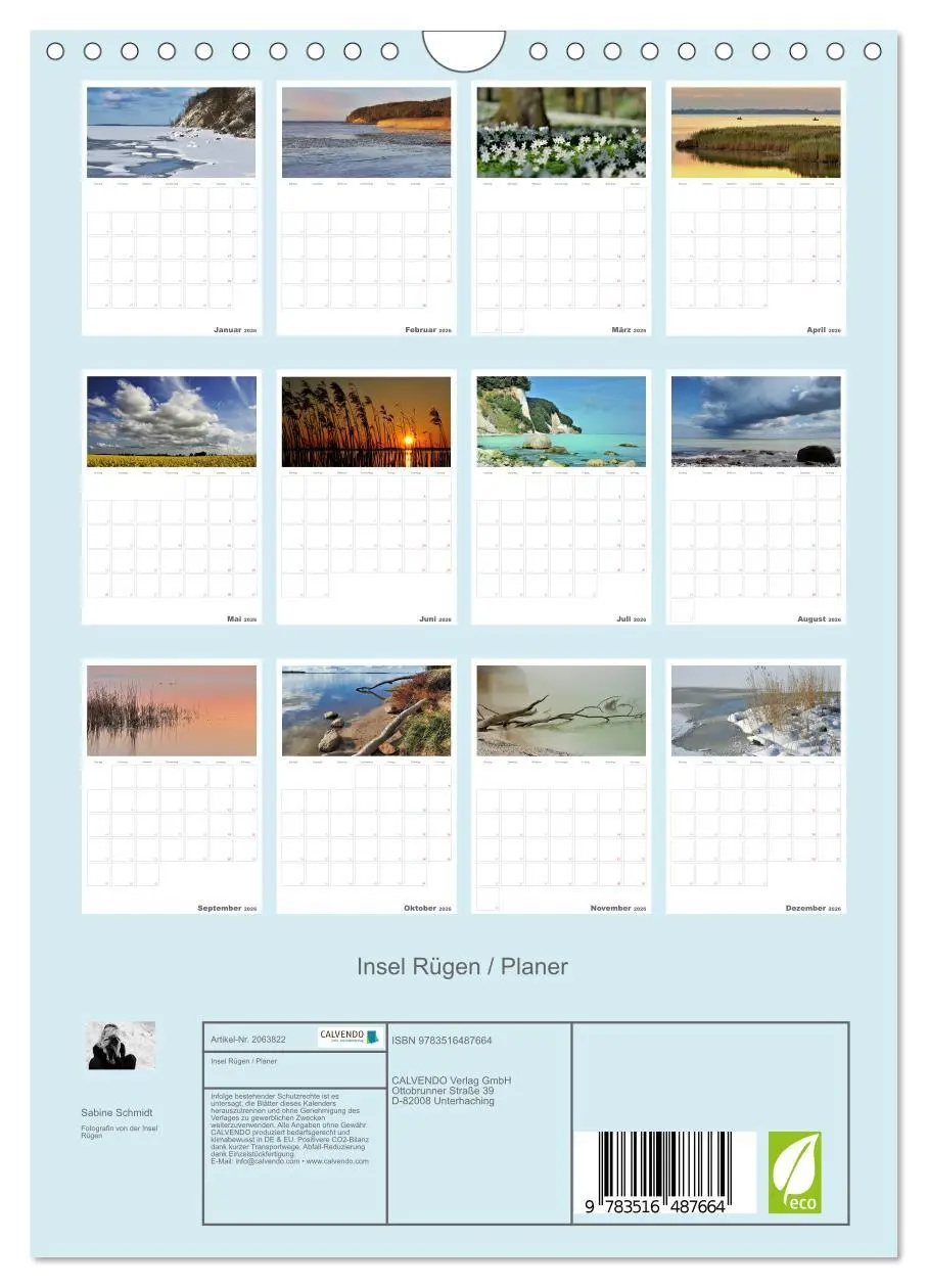 Bild: 9783516487664 | Insel Rügen / Planer (Wandkalender 2026 DIN A4 hoch), CALVENDO...