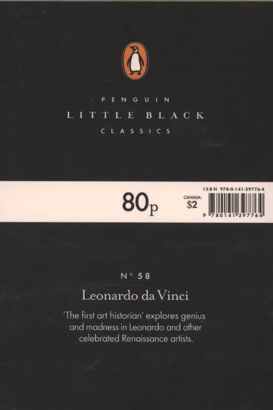 Rückseite: 9780141397764 | Leonardo da Vinci | Giorgio Vasari | Taschenbuch | 58 S. | Englisch