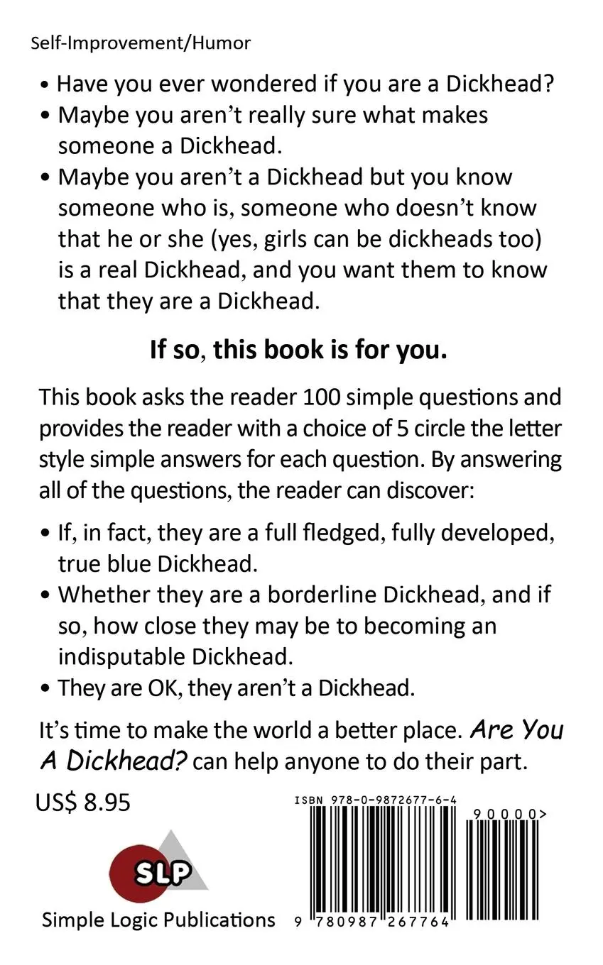 Rückseite: 9780987267764 | Are You A Dickhead? | Fred Mogura | Taschenbuch | Englisch | 2017