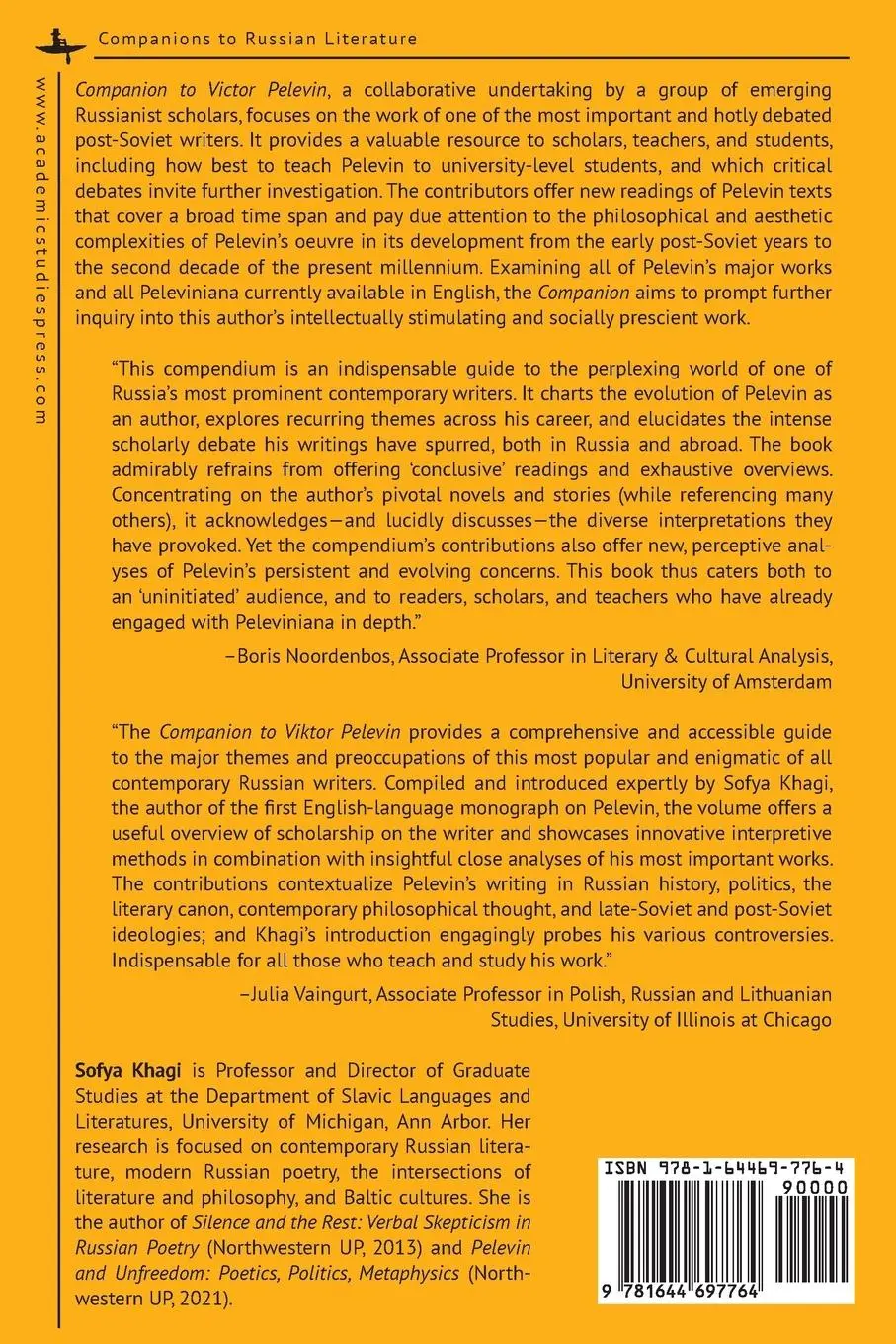 Rückseite: 9781644697764 | Companion to Victor Pelevin | Sofya Khagi | Taschenbuch | Englisch