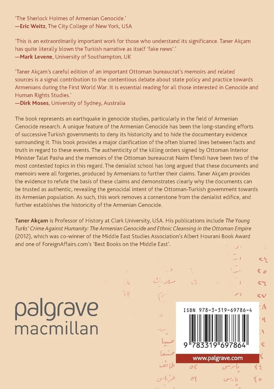 Rückseite: 9783319697864 | Killing Orders | Talat Pasha's Telegrams and the Armenian Genocide