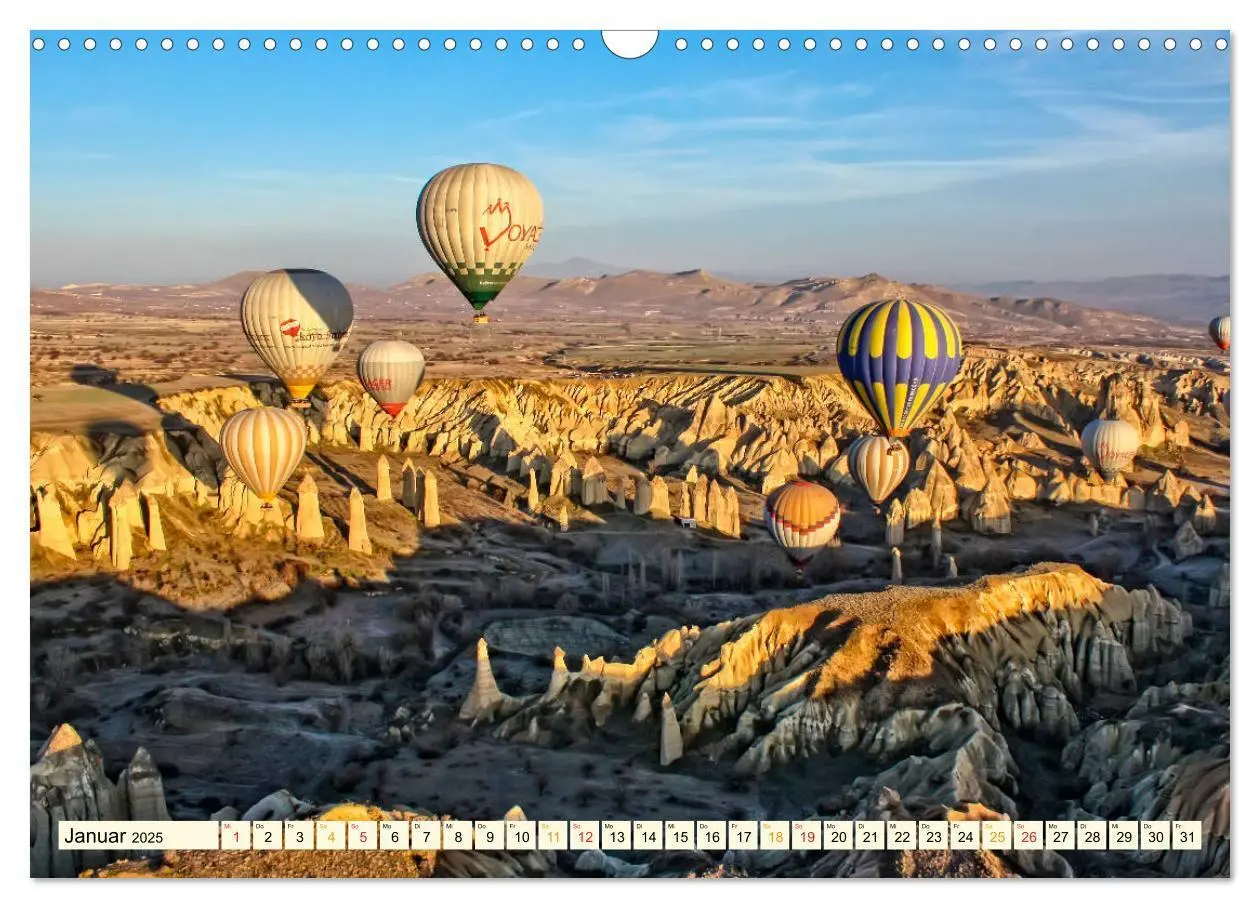 Bild: 9783435357864 | Mit dem Ballon über Kappadokien (Wandkalender 2025 DIN A3 quer),...