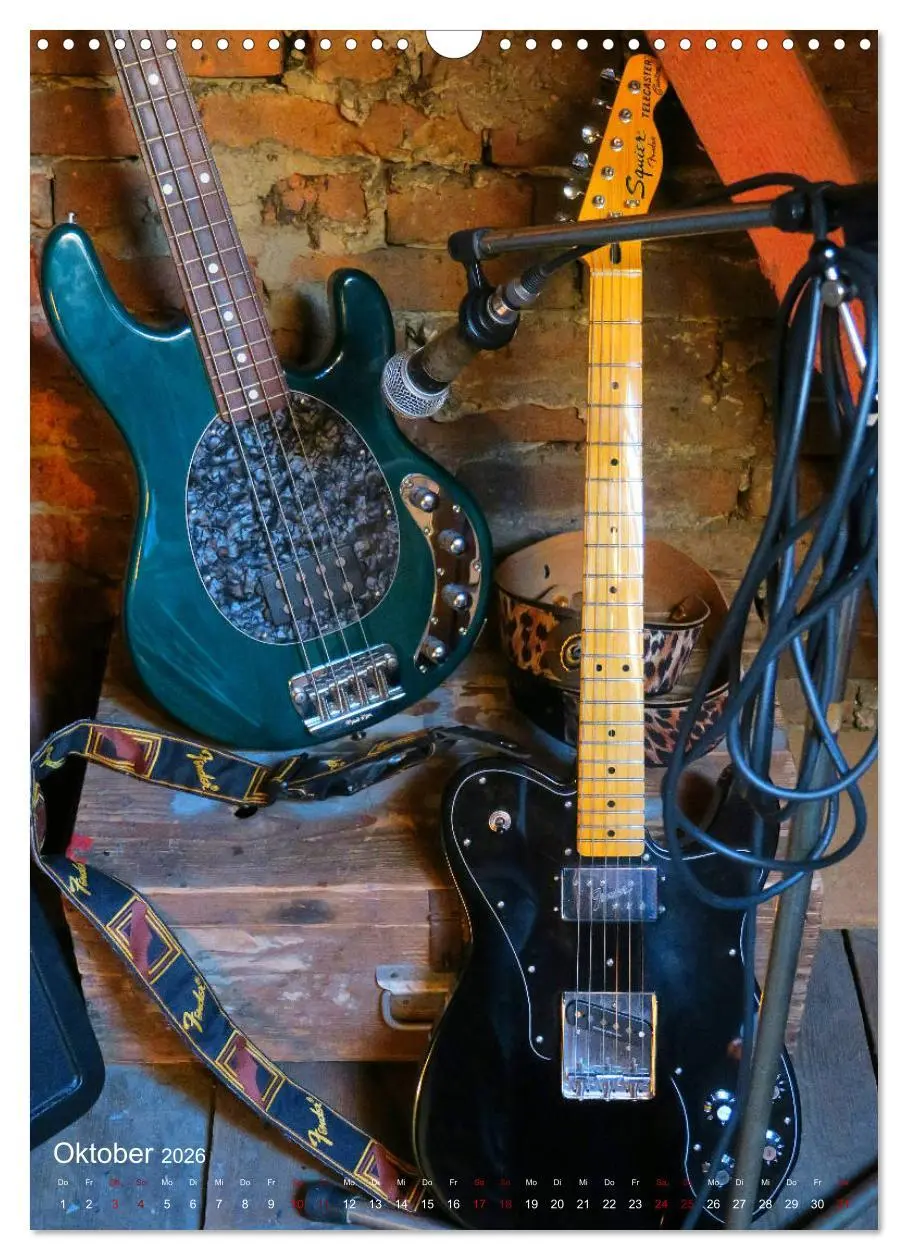 Bild: 9783516397864 | Gitarren backstage (Wandkalender 2026 DIN A3 hoch), CALVENDO...