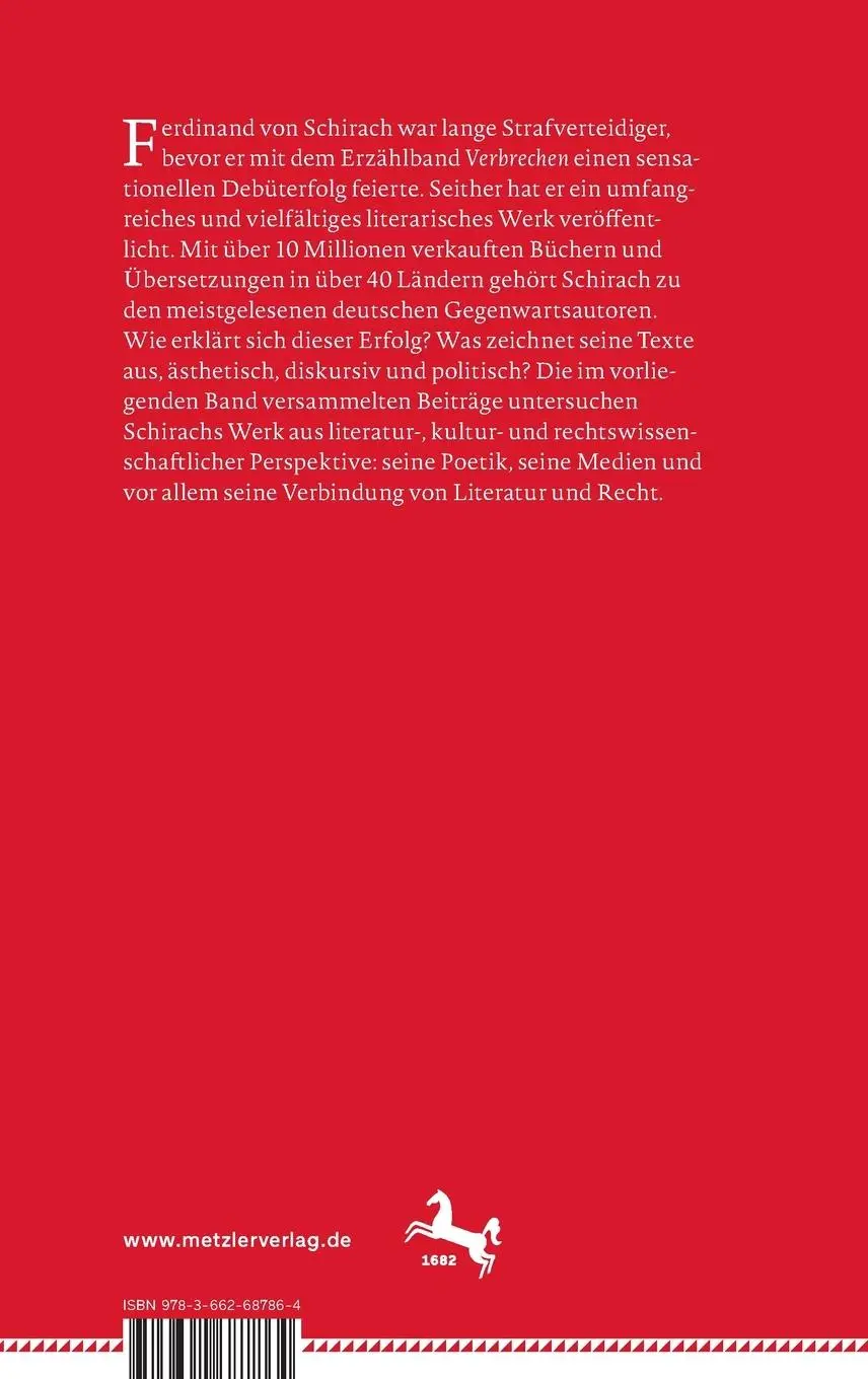 Rückseite: 9783662687864 | Ferdinand von Schirach | Zwischen Literatur und Recht | Buch | xiii