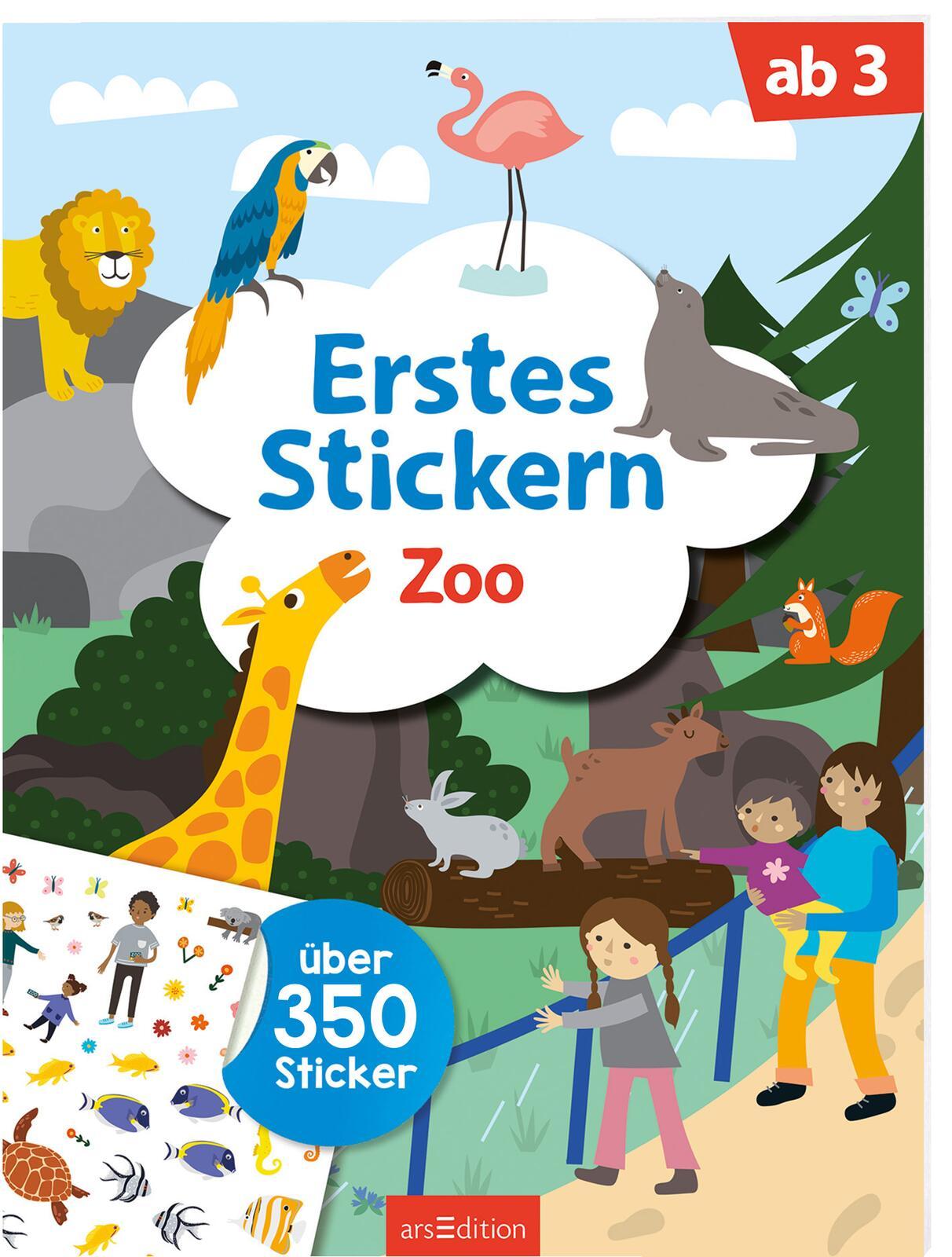 Cover: 9783845837864 | Erstes Stickern - Zoo | Über 350 Sticker | Izabella Markiewicz | Buch